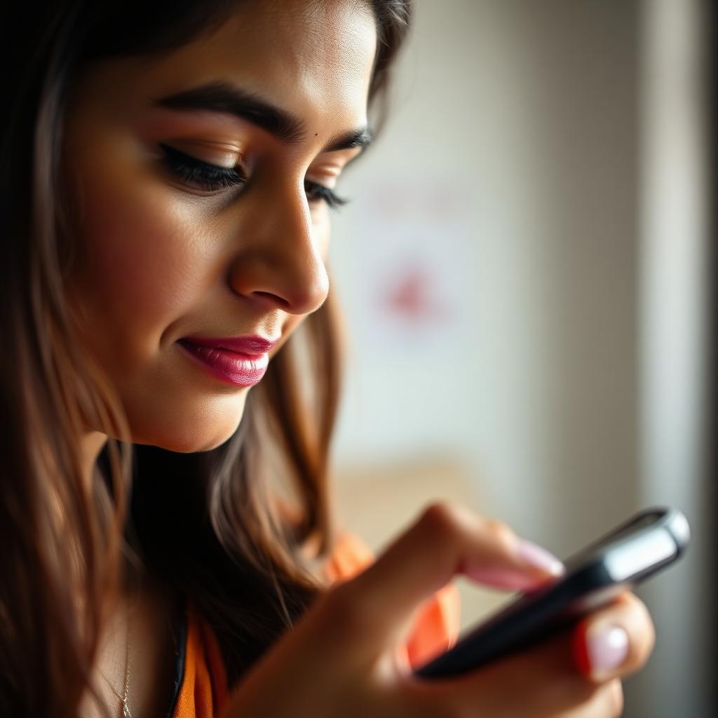 An Indian citizen voting on a mobile device